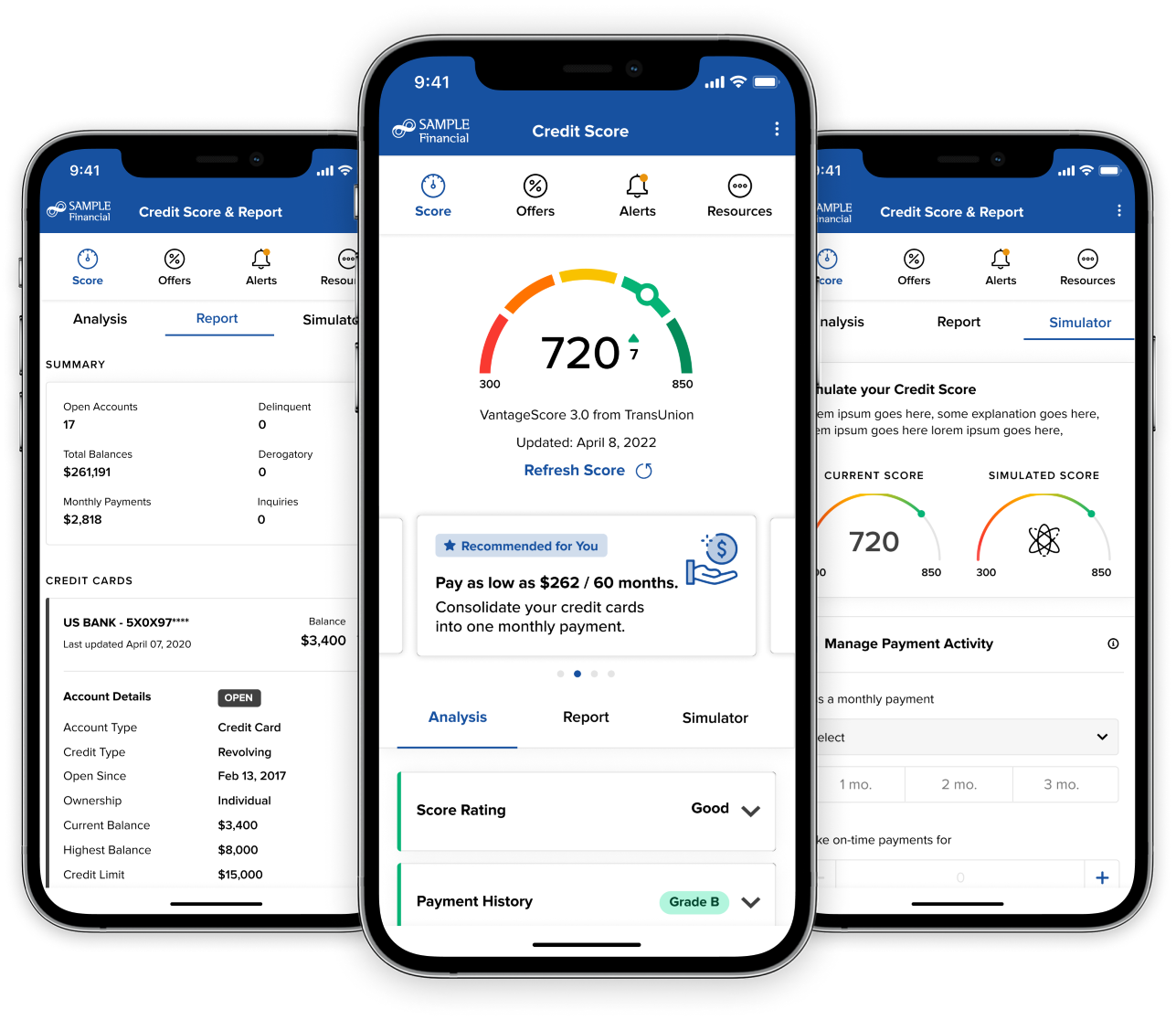 Credit score monitoring